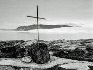 croix, paysage: Groenland, au glacier Equi