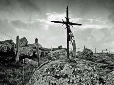 croix, paysage: aubrac, col de Bonnecombe