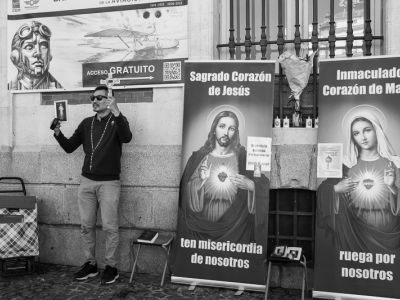 Photo de ville.Photo d'art. Photo noir et blanc. Photo de Madrid
