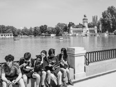 Photo de ville.Photo d'art. Photo noir et blanc. Photo de Madrid