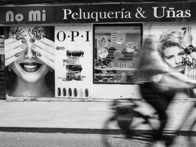Photo de ville.Photo d'art. Photo noir et blanc. Photo de Madrid