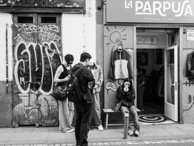 Photo de ville.Photo d'art. Photo noir et blanc. Photo de Madrid