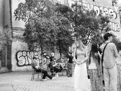 Photo de ville.Photo d'art. Photo noir et blanc. Photo de Madrid