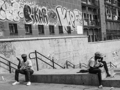 Photo de ville.Photo d'art. Photo noir et blanc. Photo de Madrid